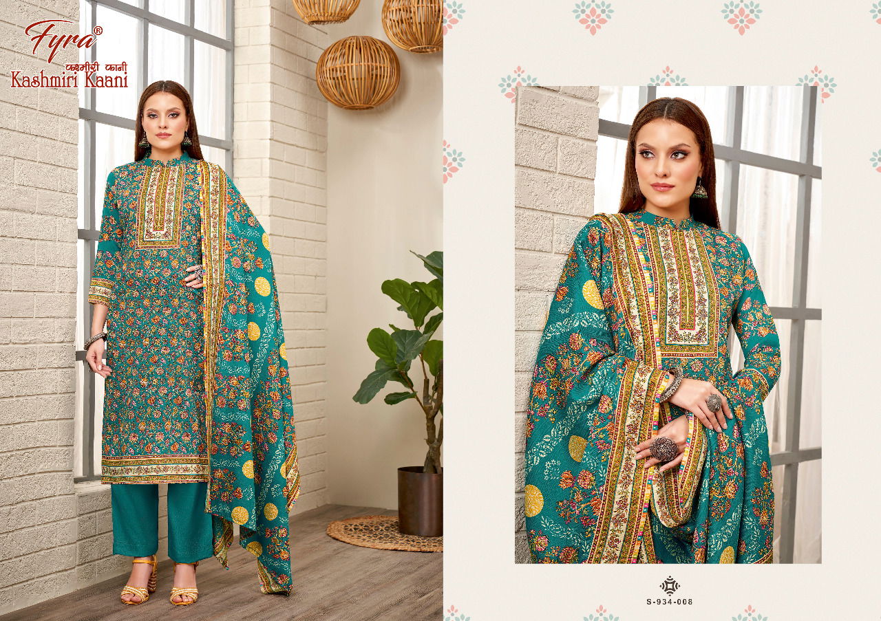 Fyra Kashmiri Kaani 2 Casual Daily Wear Pashmina Dress material Collection 